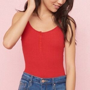 Garage Henley Ribbed Bodysuit